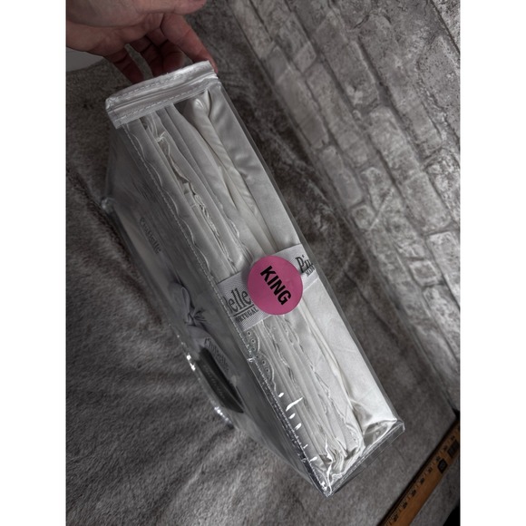 Piu Belle Luxury Cotton Fine Linens Embroidered Eyelet King Sheet Set‎ White - Picture 5 of 9